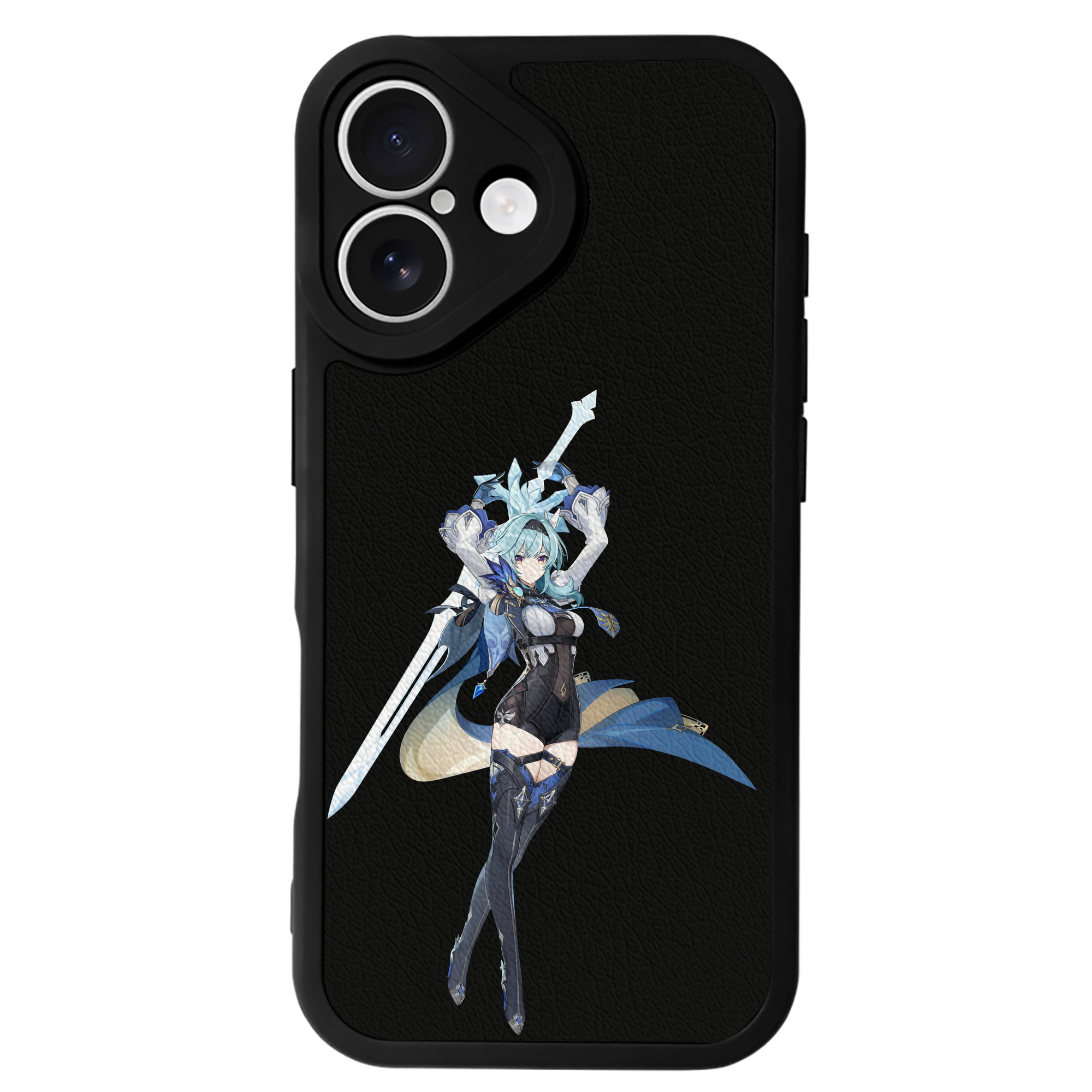 げんし神 优菈 ゆうら genshin Yūra 【iPhone 16シリーズ対応】シリコンスマホケース（レザー調） 材質：シリコン